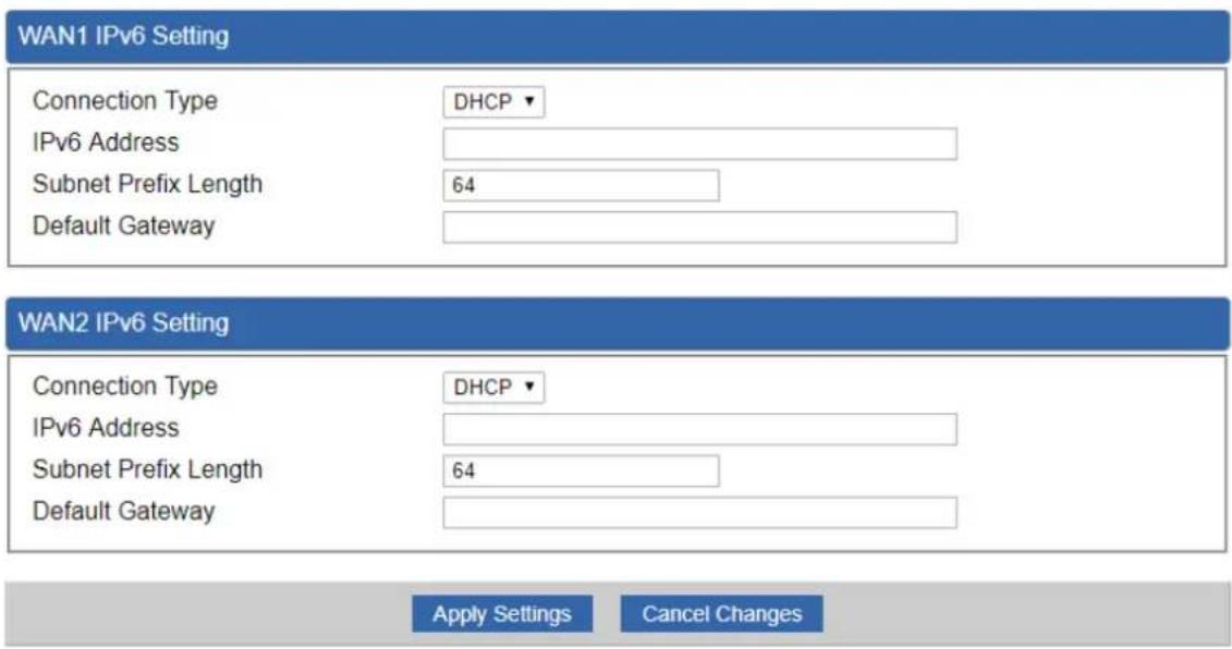 Planet ICG-2515FW-NR - WAN IPv6 Setting - 1