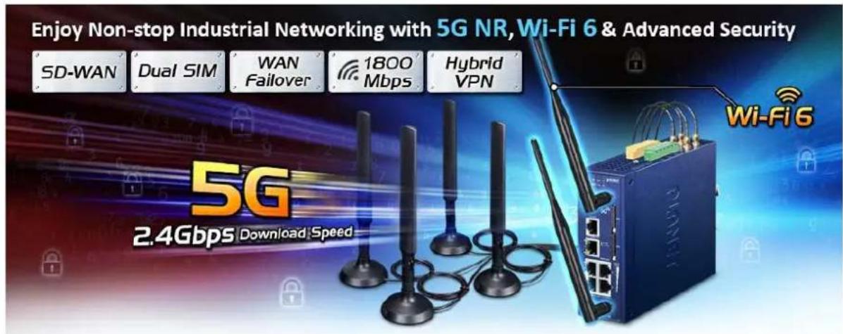 Planet ICG-2515FW-NR - Powerful 5G NR and Wi-Fi 6 Industrial Networky Solution - 1