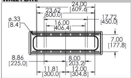 SANUS VLC1 - Dimensions (in. [mm]) - 2