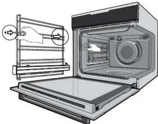 ELECTROLUX EVE614SD - Removing the side racks - 1