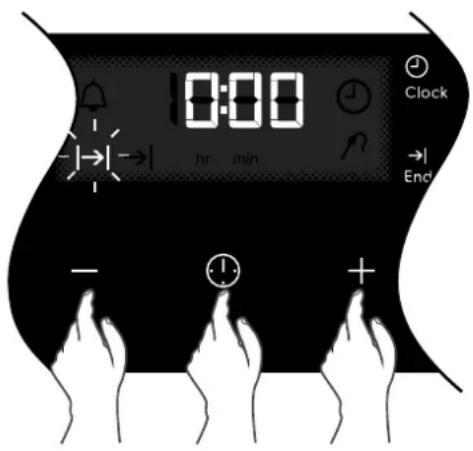 ELECTROLUX EVE614SD - Setting the cooking duration - 2