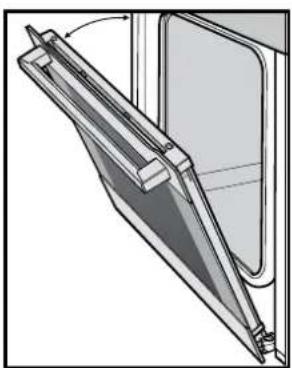 ELECTROLUX EVE614SD - Removing the oven door - 2