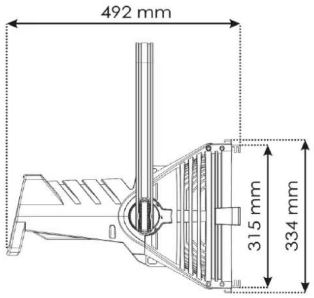 Showtec Solar FL-550 - Dimensions - 1