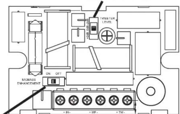 PHOENIX GOLD TI3CS1TX - CROSSOVER WIRING AND INTERNAL SWITCHES - 2