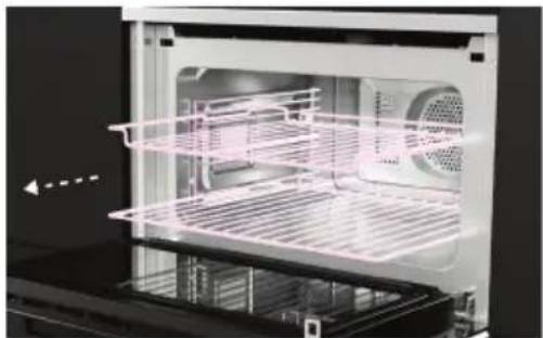 Fisher & Paykel OM60NMTNB1 - Removing the side racks - 1