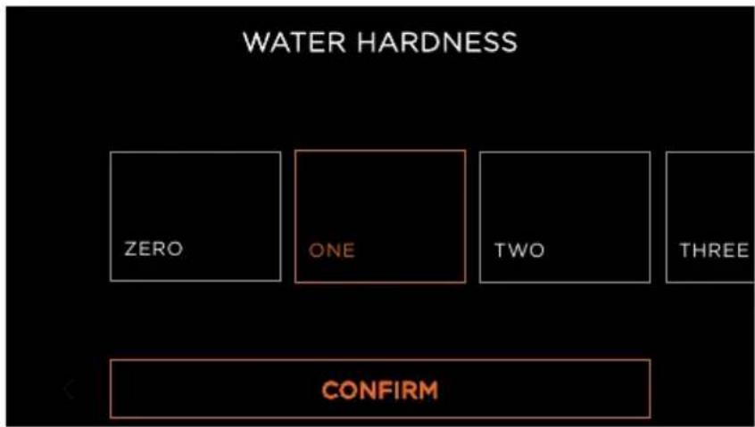Fisher & Paykel OS76NDTDX1 - Setting water hardness level - 2