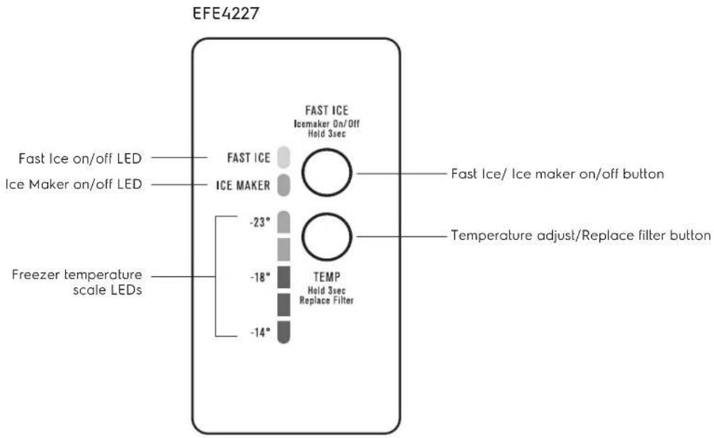 ELECTROLUX EBE5007 - THE FREEZER USER INTERFACE - 1