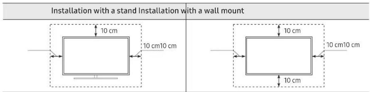 SAMSUNG UE43TU8570U - Providing proper ventilation for your TV - 1