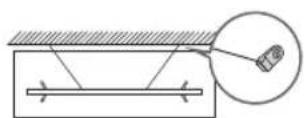 Simple line drawing of a rectangular frame with two labeled points A and B, no text or symbols present.