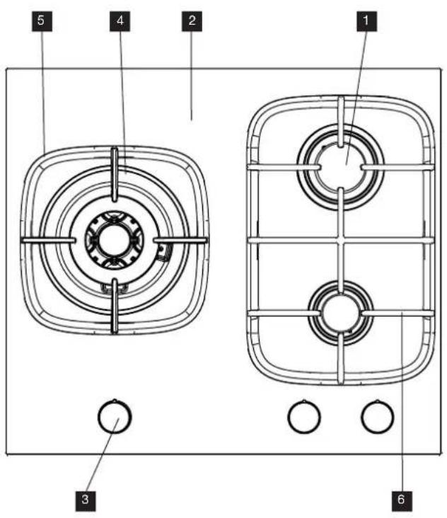 ELECTROLUX EHG631BEA - PART NAMES (CONTINUED) - 1