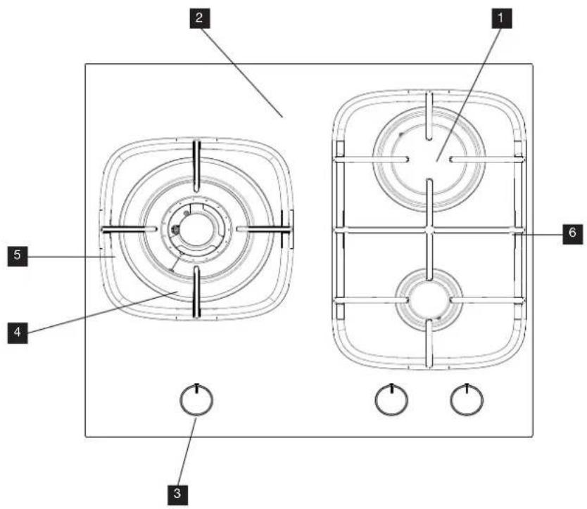 ELECTROLUX EHG631BEA - PART NAMES - 3