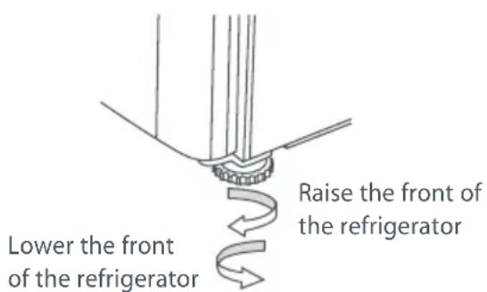 Fisher & Paykel E522BRXFDJ5 - Levelling of refrigerator doors (French door models only) - 1