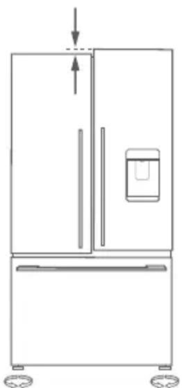 Fisher & Paykel E522BRXFDJ5 - Levelling of refrigerator doors (French door models only) - 2