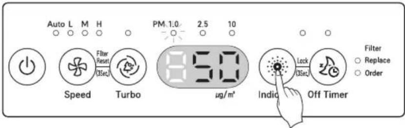 LG AS401VGA1 - Air Quality Indicator Light - 1