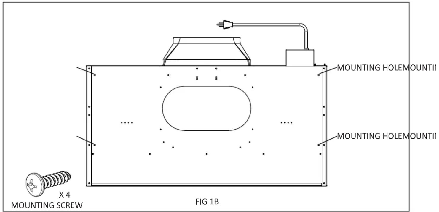 MOUNTING HOLEMOUNTII MOUNTING HOLEMOUNTII X 4 MOUNTING SCREW FIG 1B