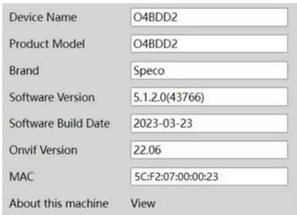 Speco Technologies O4BDD2 - System Information - 1