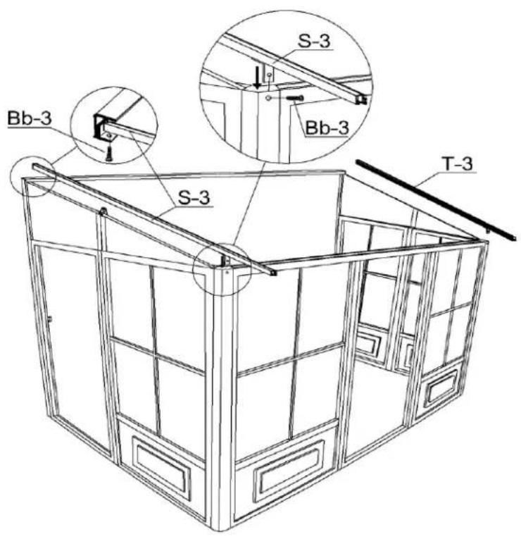 Gazebo Penguin W1207-12 - STEP #4 - 2