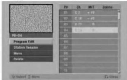 LG RH7822CW1L - Program Edit - 2