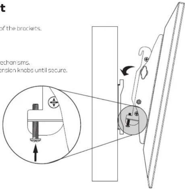 Gabor TM-SS2 - Mounting the Display on the Wall Bracket - 1