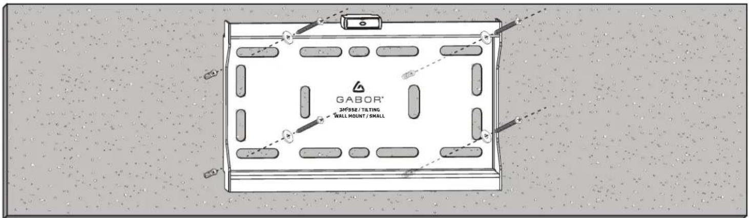 Gabor TM-SS2 - Attaching the Wall Bracket (cont.) - 1
