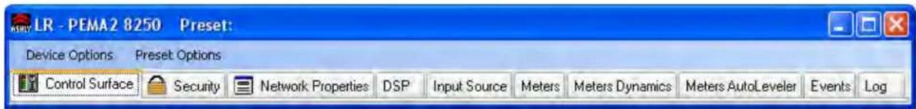 Ashly PEMA 4125C - Device Control Tabs - 1