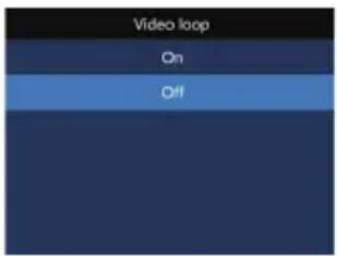 Video loop On Off