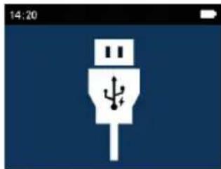 White USB plug icon with a plug symbol, no text or labels present