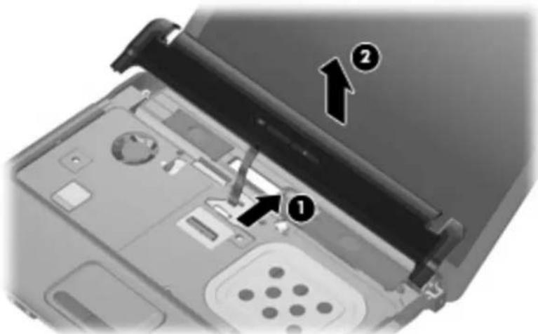 HP Compaq 6531s - Remove the display assembly: - 5