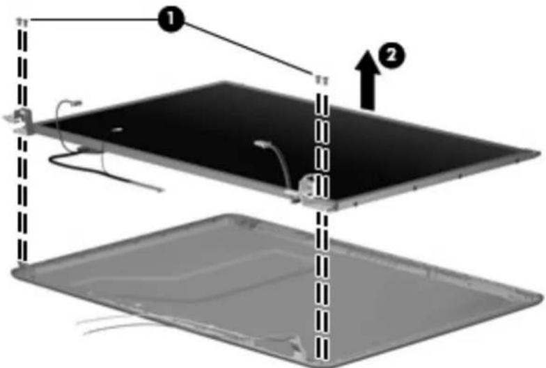 HP Compaq 6531s - Remove the display assembly: - 18