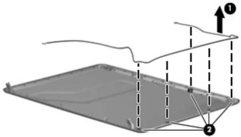 HP Compaq 6531s - Remove the display assembly: - 22