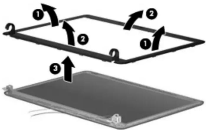 HP Compaq 6531s - Remove the display assembly: - 14