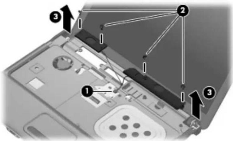 HP Compaq 6531s - Remove the display assembly: - 10