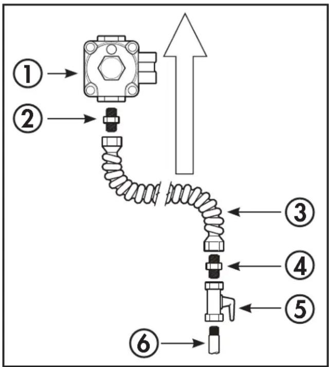 DANBY DR203BGLP - FLEXIBLE CONNECTOR HOOKUP EXAMPLE - 1