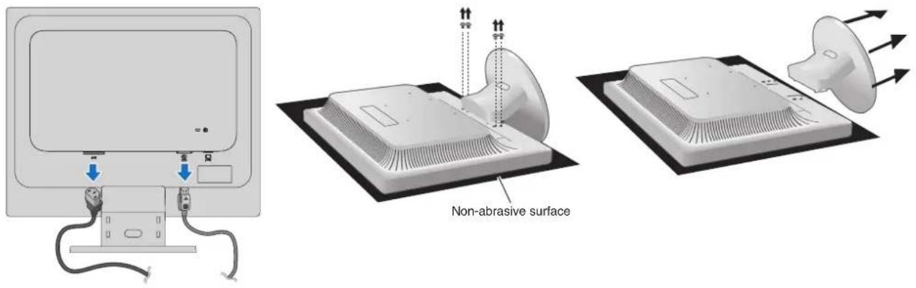 SHARP AccuSync AS173M - Remove the Monitor Stand for Mounting - 1