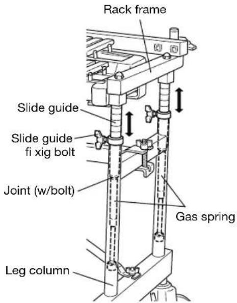 YAMAHA YXRD-500F - Adjusting the Height of the Playing Surface - 3
