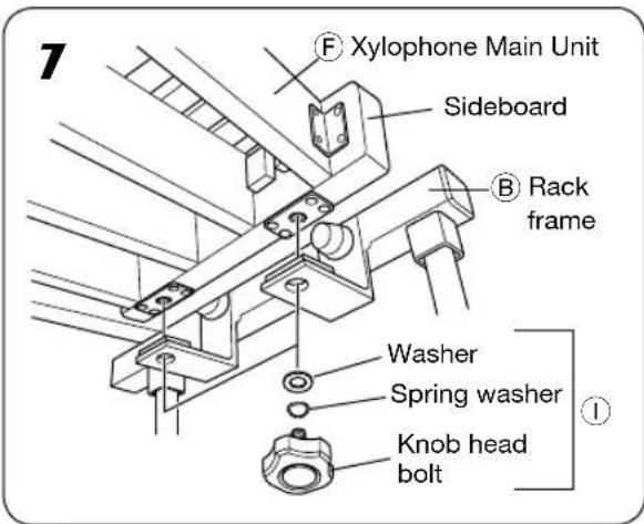 YAMAHA YXRD-500F - Next, attach the instrument to the rack. - 3