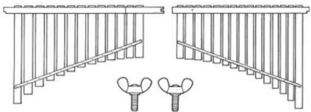 YAMAHA YM-410F - Adjust the height of the tone bars. - 5