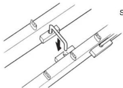 YAMAHA YM-410F - Insert the rails (2), (3) and (4) into the frame ends of the legs. - 3
