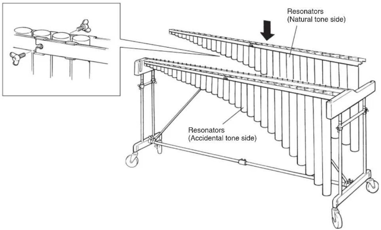 YAMAHA YM-410F - Attach the resonators. - 1