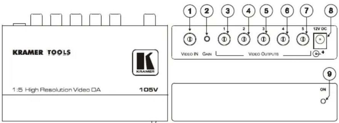 Kramer 105A - The 105V, 1:5 High Resolution Video DA - 1