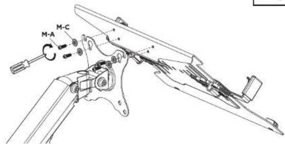 Mount-It! MI-1765LT - Attach the Laptop Tray to the Spring Arm - 2