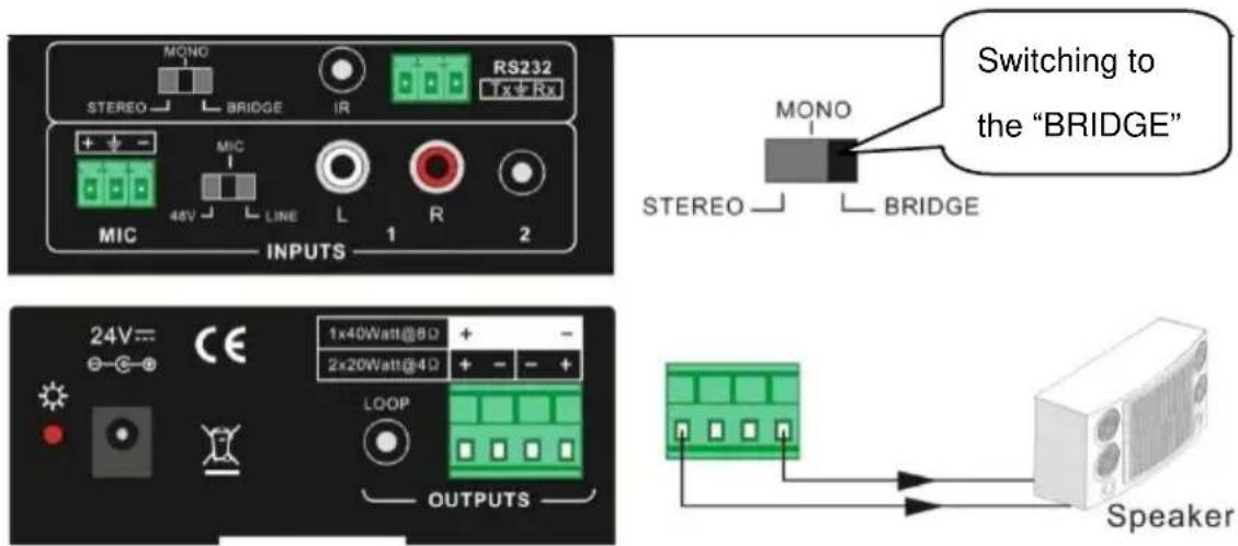 OWI AMPMA40X - Bridge connection: 1x40Watt@8Ohm - 1