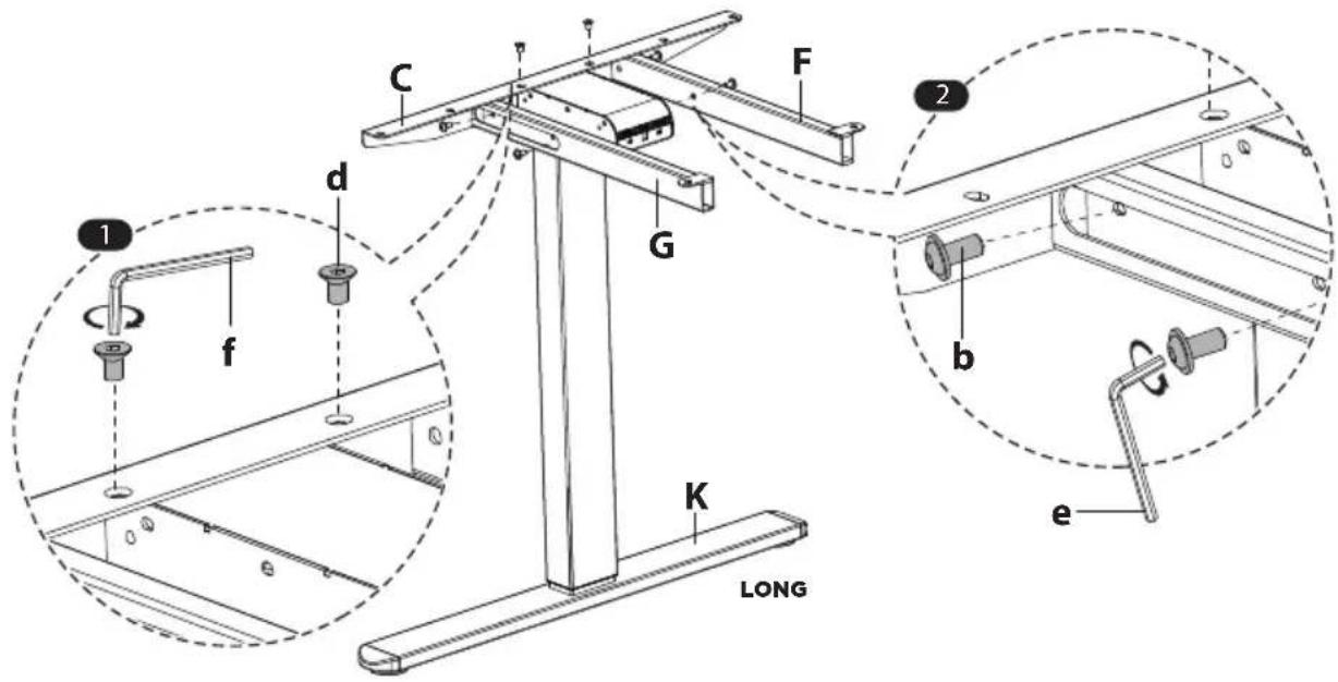 Mount-It! MI-15002 - 1-3 Assembling the Long Crossbar - 1