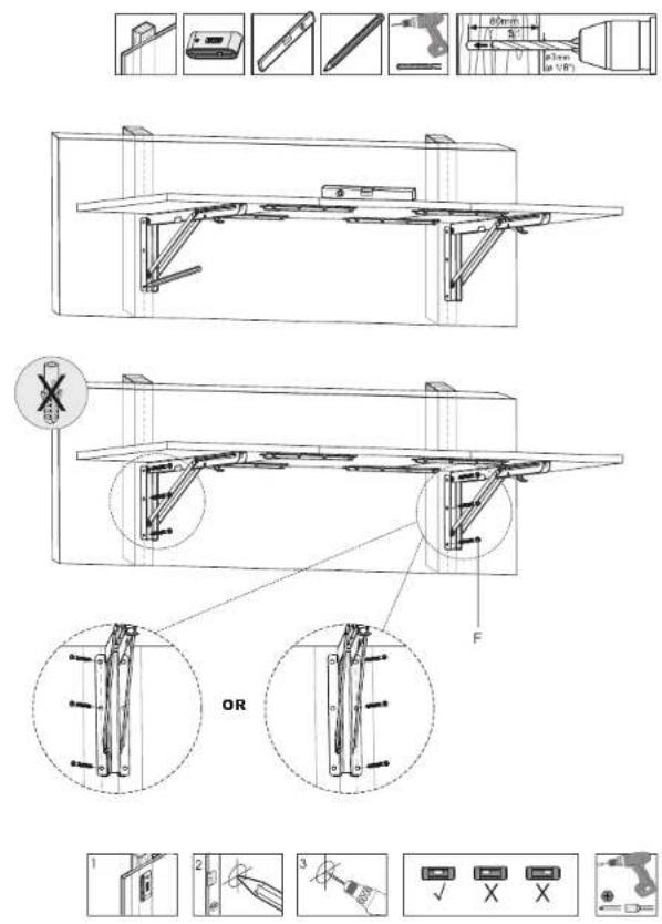 Technical diagram of a mechanical assembly with labeled components and exploded views, including parts like 'OR' and various tool icons.