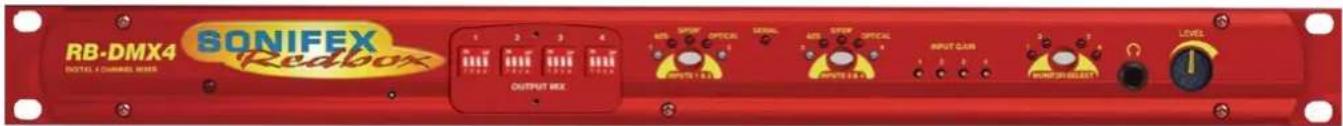 Sonifex Redbox RB-TGHDX - RB-DMX4 4 x 4 Channel Digital Audio Mixer/Router - 2