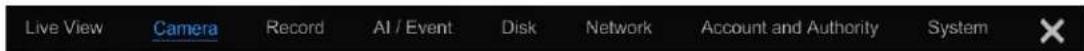 Live View Camera Record AI / Event Disk Network Account and Authority System