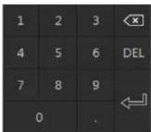 1 2 3 4 5 6 DEL 7 8 9 0 .
