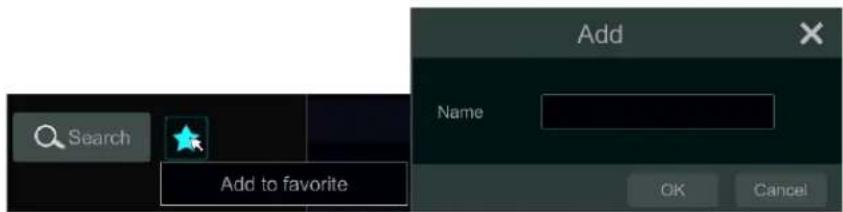 Search Add to favorite Add Name OK Cancel