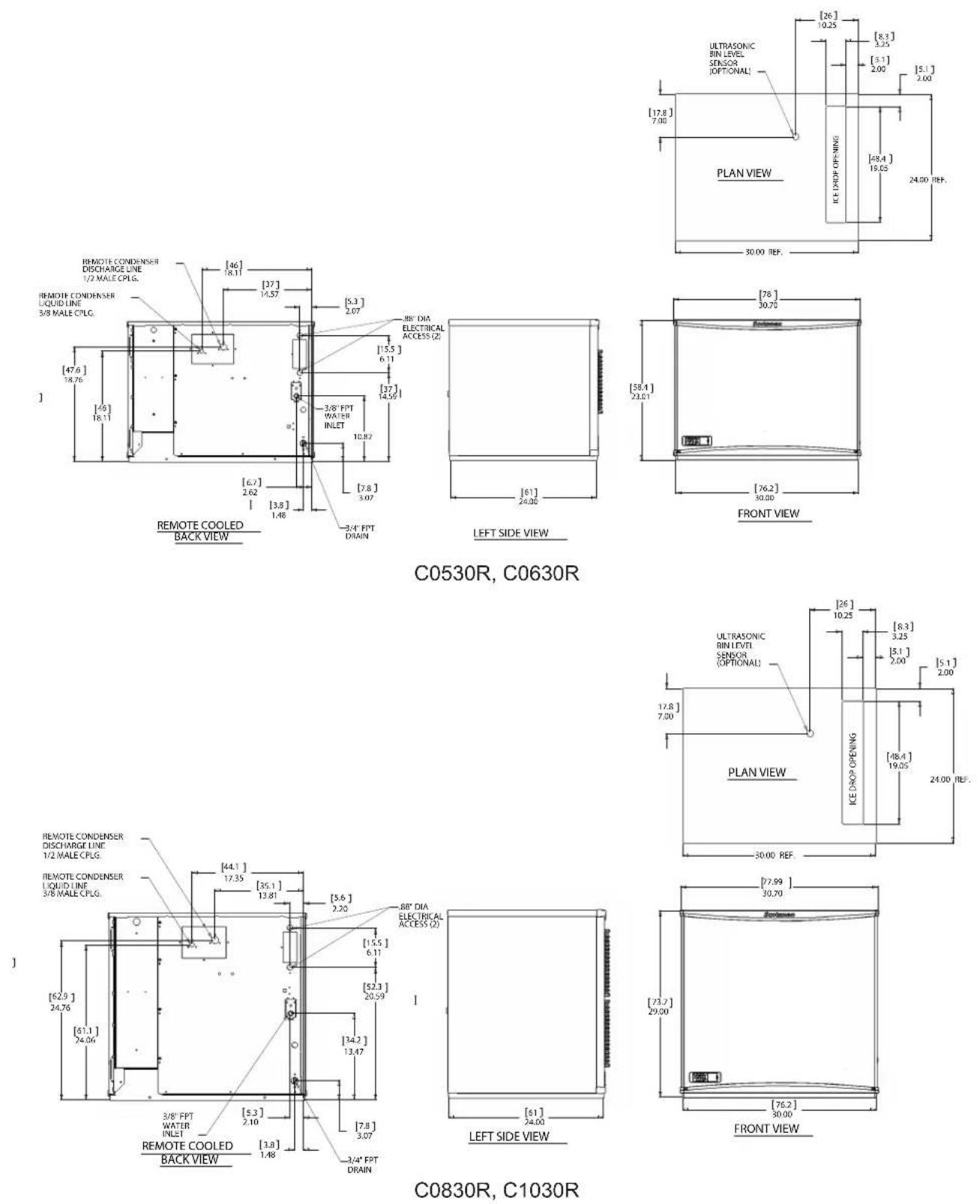Scotsman C0722R-E - Other bins and applications: - 1