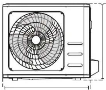 Daizuki DXMH09E426-25 - UNIT MOUNTING DIMENSIONS - 2